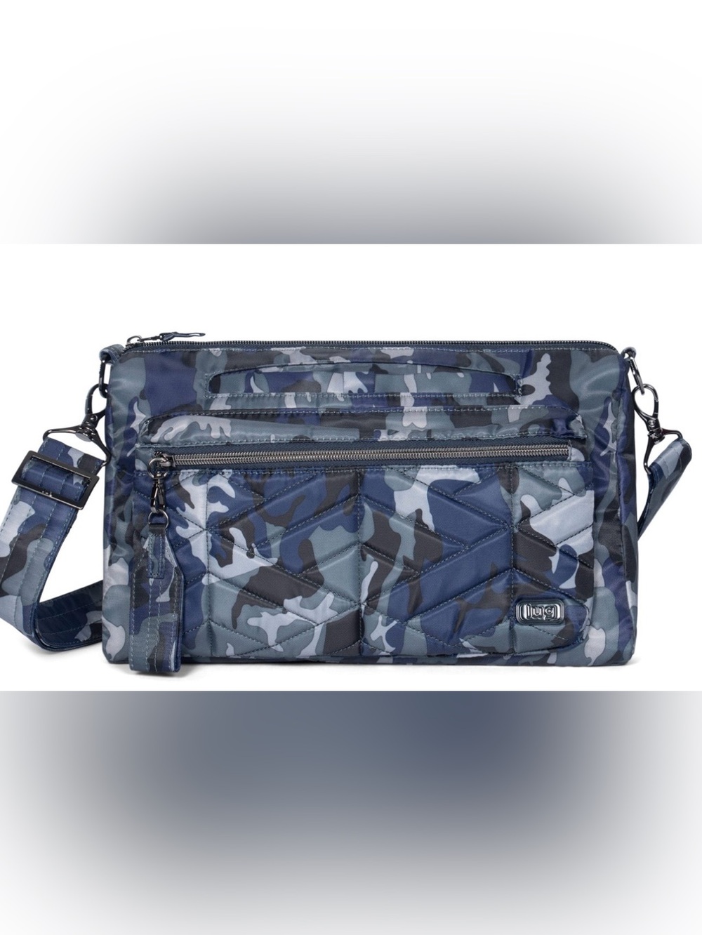 Lug Stretch Crossbody Bag. Camo Navy. NWOT